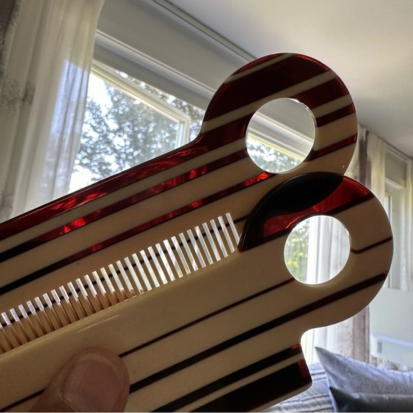 Vintage Janeke Italy Mod Travel Comb Mirror Case Tortoise Mid Century RARE Style - Picture 14 of 16